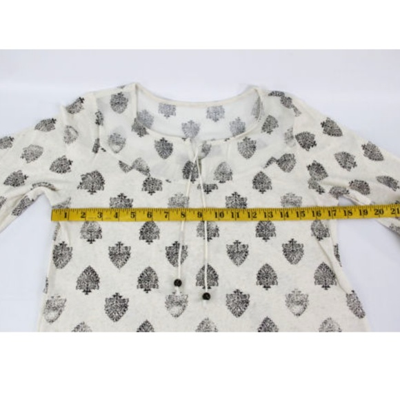 Lucky Brand Paisley Bell Sleeve Printed Blouse - Picture 7 of 8